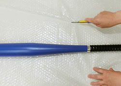 バットの配送方法(プチプチ編)